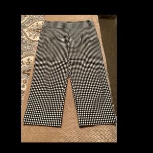 Zac & Rachel black/white checked pull on pants